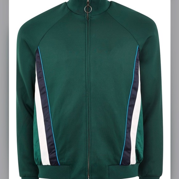 TOPMAN GREEN TRACK JACKET: BRAND NEW - Picture 2 of 10